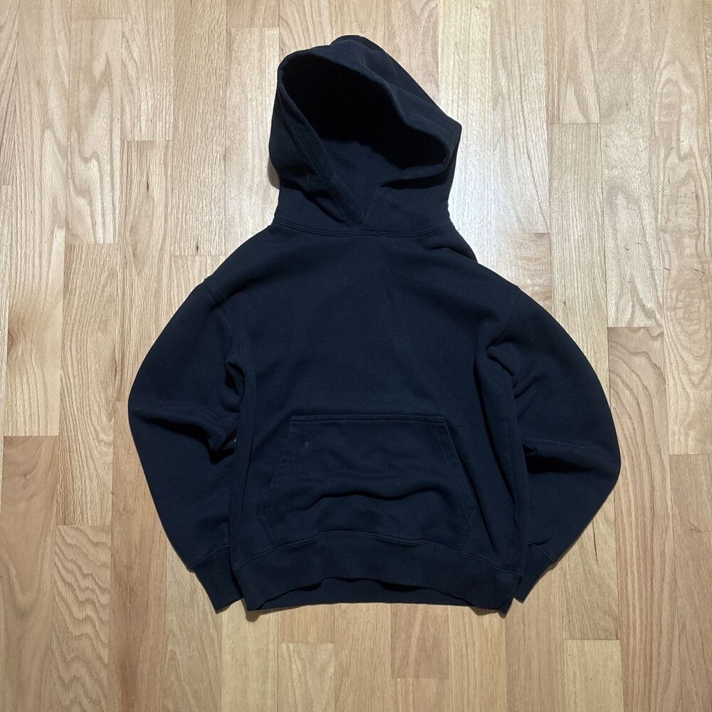 SACRE Mens Black Fleece Hoodie Pullover Sweatshirt Size Small SM Streetwear